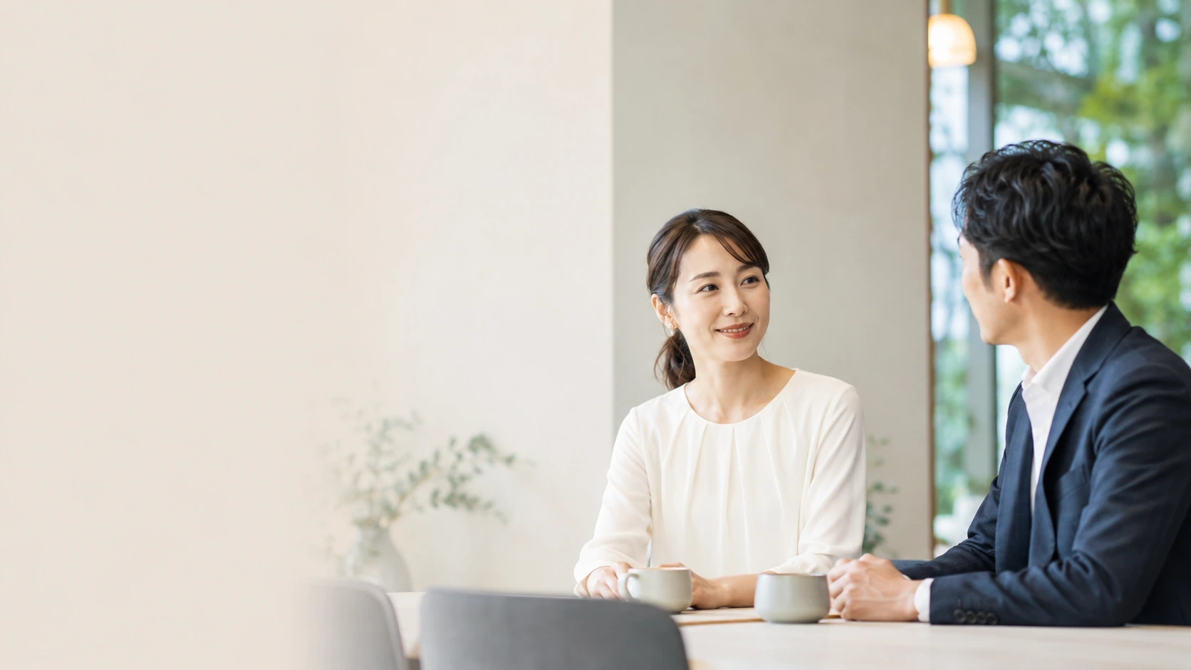 カフェで会って話す結婚目的。の初回のお席のイメージ